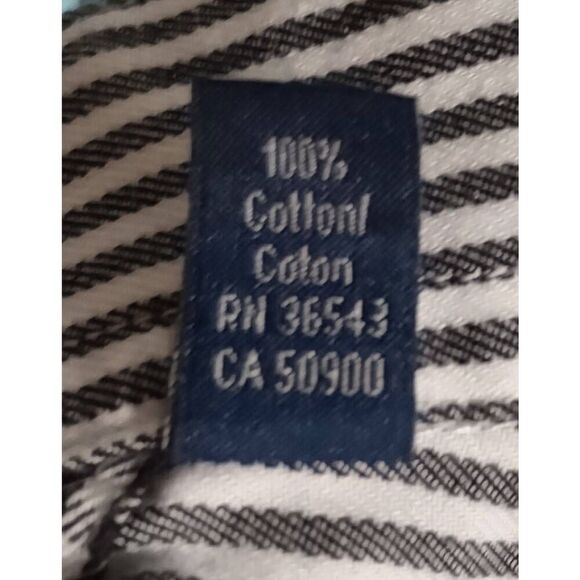 Tommy Hilfiger Shirt Men's 16.5 Black White Check Button‎ Front Long Sleeve - Picture 7 of 8